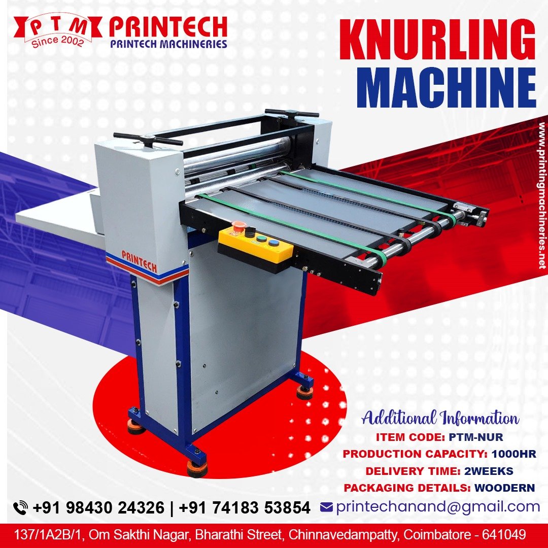 Board Knurling Machine Manufacturer in Coimbatore - Printech Machineries