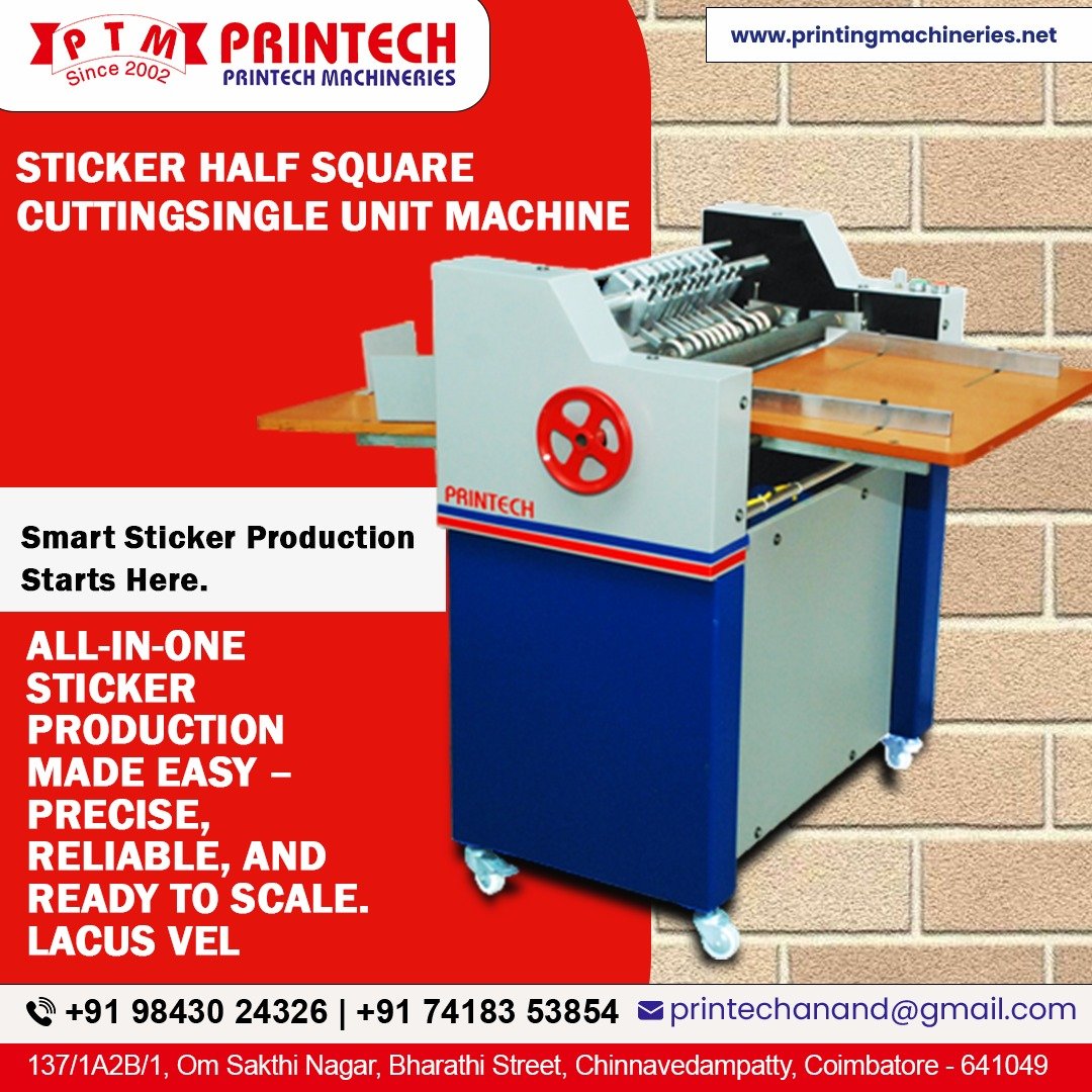Sticker Half Cutting Machine Manufacturer in India Sticker Half Cutting Machine Manufacturer in India
